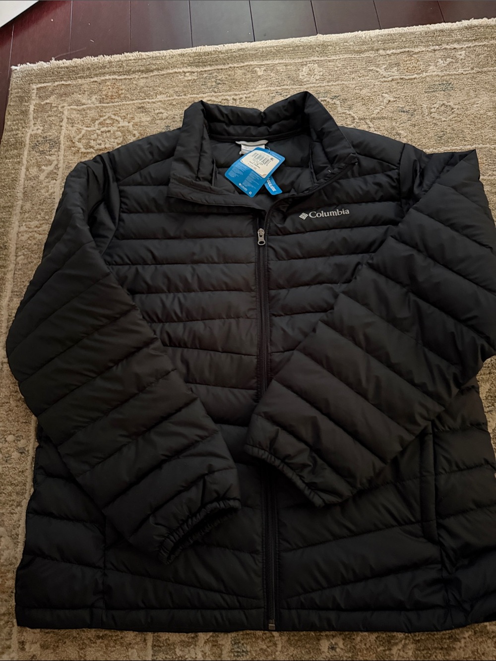 Columbia Omni-Shield Puffer Jacket Men’s Large Black Full Zip Insulated NWT
